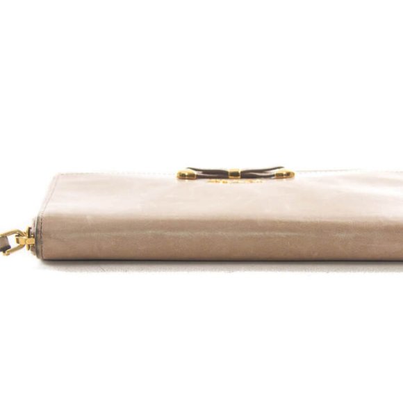 Authentic Prada Vitello Shine Tan Leather zip around wallet - Picture 3 of 9